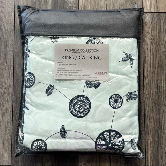 NIP South Shore Fine Linens Songbird Duvet Set King/Cal King - Picture 7 of 8